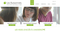 Desktop Screenshot of buissonnets.ch